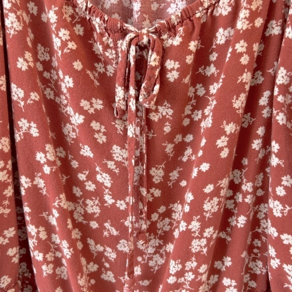 Just Found Floral Rust Dress Size 2X - Picture 3 of 8